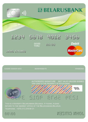 Editable belarusbank belarus master card Templates
