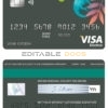 Editable bueno tropical universal visa electron card Templates in PSD Format