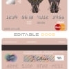 Editable colored elephant multipurpose bank mastercard debit credit card Templates in PSD Format