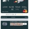 Editable direct rocket universal multipurpose bank mastercard debit credit card Templates in PSD Format