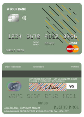 Editable energy line universal multipurpose bank mastercard debit credit card Templates