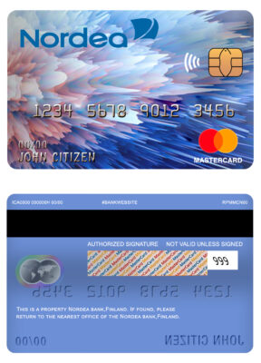 Editable finland nordea bank mastercard Templates
