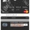 Editable galaxy wolf universal multipurpose bank mastercard debit credit card Templates in PSD Format
