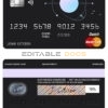 Editable one space universal multipurpose bank mastercard debit credit card Templates in PSD Format