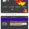 Editable paintings color universal master card Templates in PSD Format