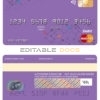 Editable purpleistic universal master card Templates in PSD Format