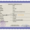 Customizable Estonia Death Certificate PSD Templates | Instant Download