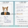 Ethiopia cat Fake PSD Passport | Instant Download