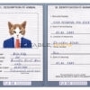 Fiji cat Fake PSD Passport | Instant Download