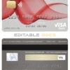 Fillable Colombia Davivienda bank visa card Templates | Layer-Based PSD