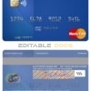Fillable Guyana Bank of Baroda mastercard Templates | Layer-Based PSD