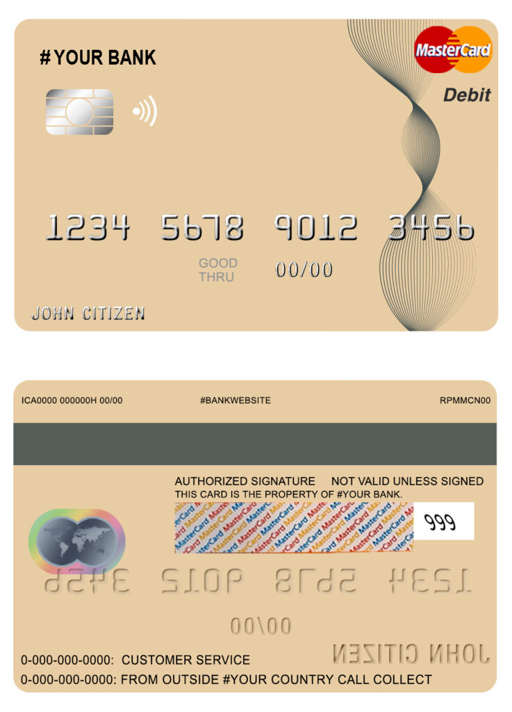 Fillable abstractaza universal multipurpose bank mastercard debit credit card Templates