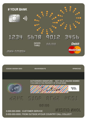 Fillable artsy line universal multipurpose bank mastercard debit credit card Templates