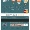 Fillable baloon bio universal multipurpose bank mastercard debit credit card Templates | Layer-Based PSD