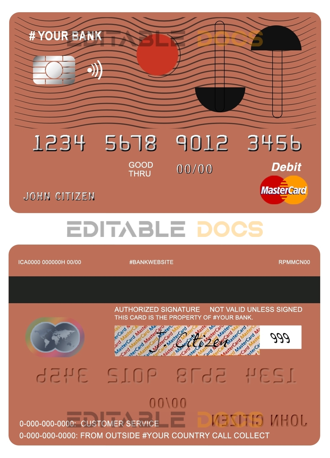 Fillable culture abstract universal multipurpose bank mastercard debit credit card Templates | Layer-Based PSD