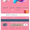 Fillable draw colorful universal multipurpose bank mastercard debit credit card Templates | Layer-Based PSD