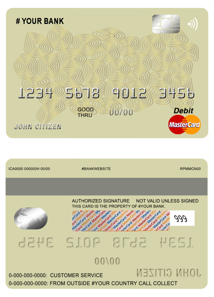 Fillable geometric vibrance universal multipurpose bank mastercard debit credit card Templates