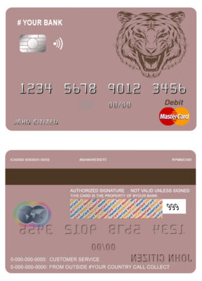 Fillable tigarara universal master card Templates