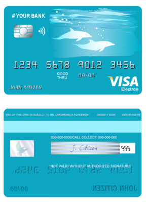 Fillable wander dolphins universal visa electron card Templates | Layer-Based PSD