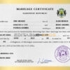 Gabon Marriage Certificate | Editable PSD Templates