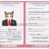 Gabon cat Fake PSD Passport | Instant Download