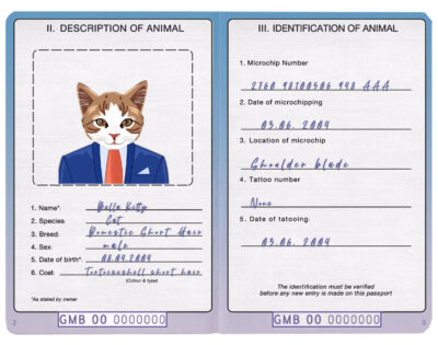 Gambia cat Fake PSD Passport | Instant Download
