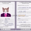 Guinea-Bissau cat Fake PSD Passport | Instant Download