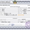 Customizable Guinea-Bissau Death Certificate PSD Templates | Instant Download