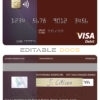 Editable Guyana Bank of Baroda visa debit card Templates in PSD Format