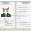 Haiti cat Fake PSD Passport | Instant Download