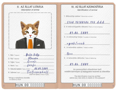 Hungary cat Fake PSD Passport | Instant Download