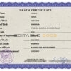 Customizable Hungary Death Certificate PSD Templates | Instant Download