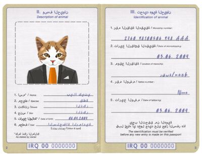 Iraq cat Fake PSD Passport | Instant Download