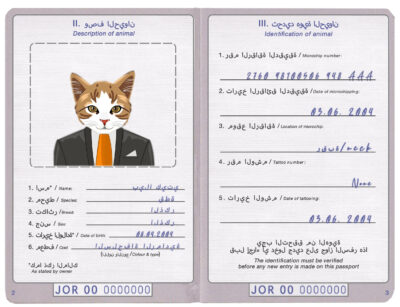 Jordan cat Fake PSD Passport | Instant Download