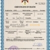 Customizable Jordan Death Certificate PSD Templates | Instant Download