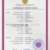 Kazakhstan Marriage Certificate | Editable PSD Templates