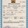 Customizable Kenya Death Certificate PSD Templates | Instant Download