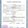 Customizable Kyrgyzstan Death Certificate PSD Templates | Instant Download