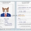 Laos cat Fake PSD Passport | Instant Download
