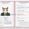 Latvia cat Fake PSD Passport | Instant Download
