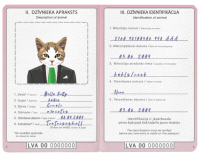 Latvia cat Fake PSD Passport | Instant Download