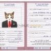 Lebanon cat Fake PSD Passport | Instant Download