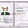 Lesotho cat Fake PSD Passport | Instant Download