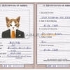 Liberia cat Fake PSD Passport | Instant Download