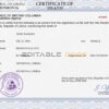 Customizable Liberia Death Certificate PSD Templates | Instant Download