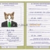 Lithuania cat Fake PSD Passport | Instant Download