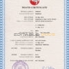 Customizable Lithuania Death Certificate PSD Templates | Instant Download
