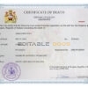 Customizable Malawi Death Certificate PSD Templates | Instant Download