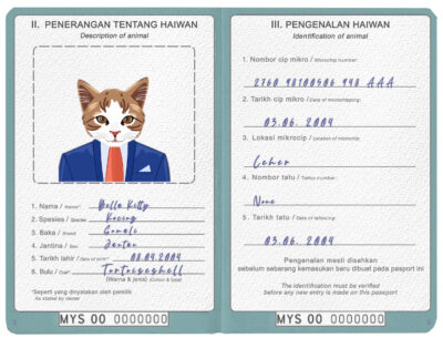 Malaysia cat Fake PSD Passport | Instant Download