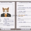 Maldives cat Fake PSD Passport | Instant Download